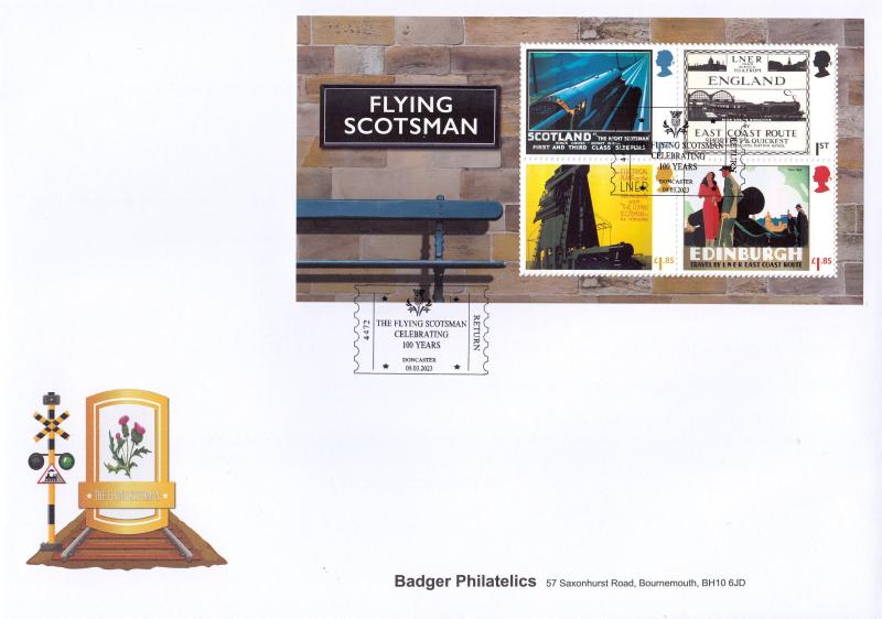 2023 (03) Flying Scotsman (M/S) - Badger Philatelics Official