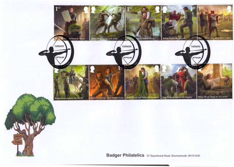 2023 (04) Robin Hood - Badger Philatelics Official