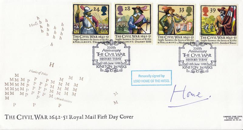 1992 (06) Civil War - RM - History Today, Kineton H/S - Signed by the late Alec Douglas Home