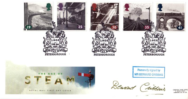 1994 (01) The Age of Steam - RM - LNER Peterborough H/S - Signed by the late Bernard Cribbins