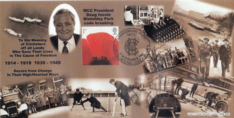2007 (11) Lest We Forget M/S - Bletchley Park 'MCC' Official