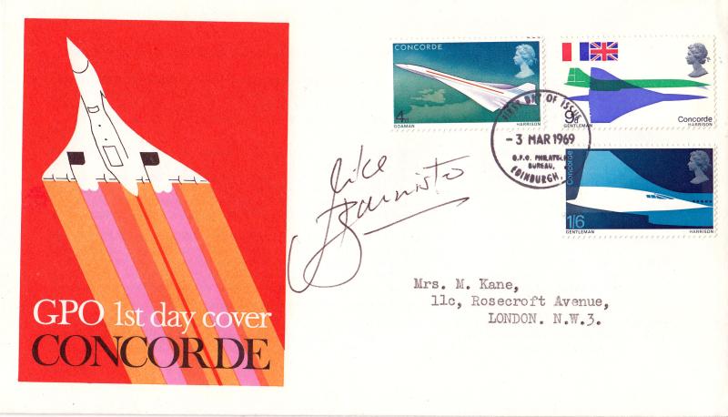 1969 (03) Concorde - GPO - Edinburgh H/S - Signed by Mike Bannister