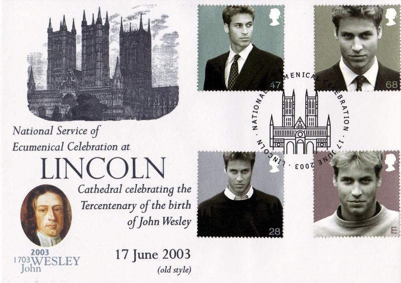 2003 (06) Prince William's 21st Birthday - Methodist Philatelic Society (Lincoln) Official