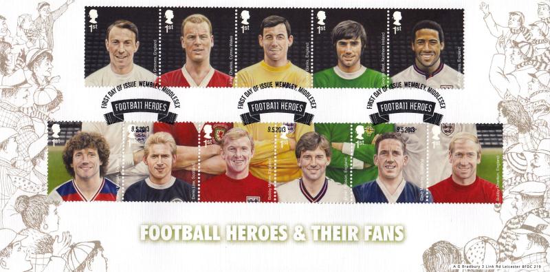2013 (05) Football Heroes (Stamps) - Bradbury 'Wembley Scarf' Special