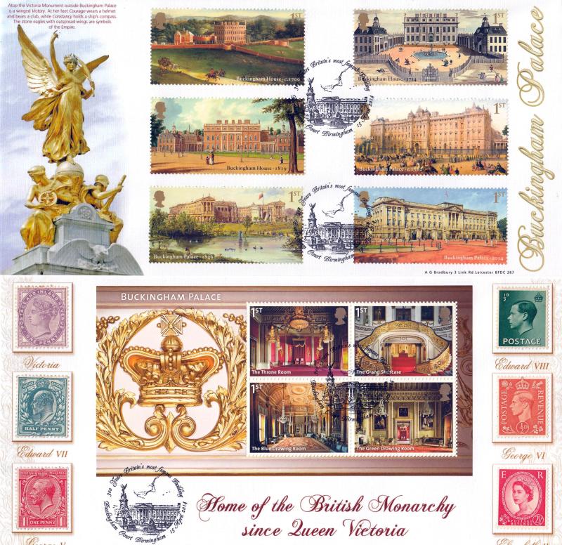 2014 (04) Buckingham Palace (Stamps & M/S) - Bradbury 'Buckingham Court' Specials (PAIR)