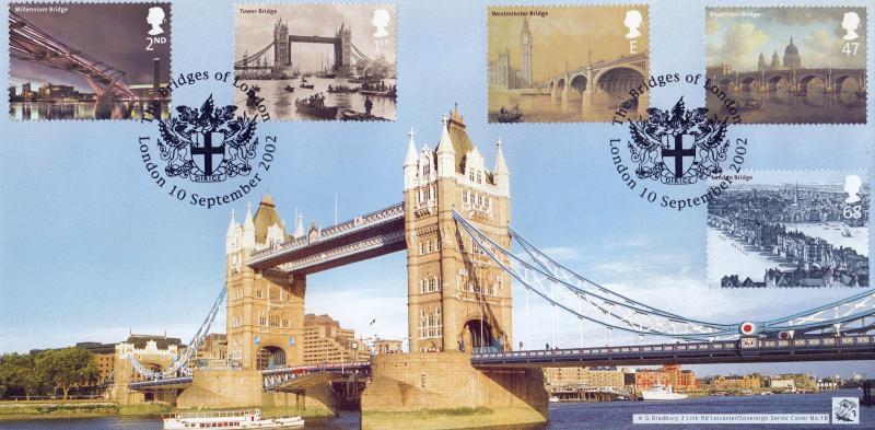 2002 (09) London Bridges - Bradbury Sovereign 18 (London - Crest) Official