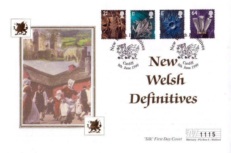 1999 (06) Welsh Pictorial Definitives - Westminster Silk (Cardiff Dragon) Official