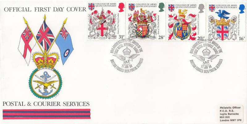 1984 (01) Heraldry - 'Postal & Courier 'Alternative' Official
