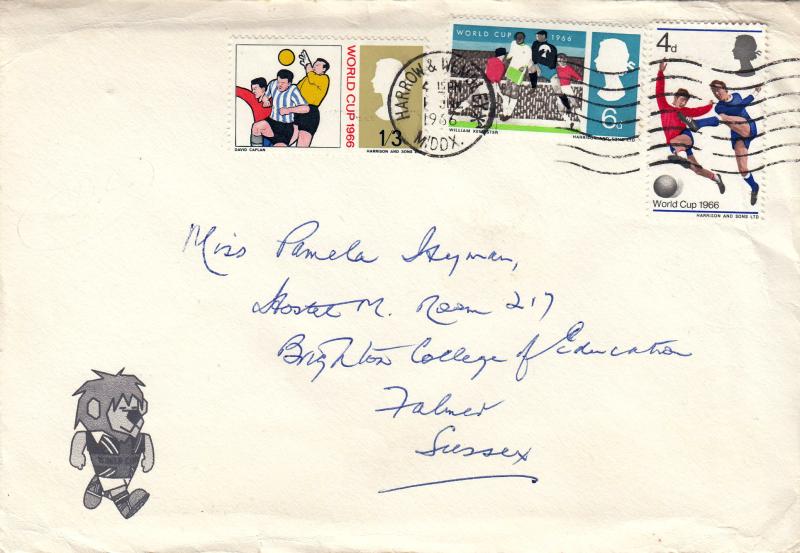 1966 (06) World Cup - 'Small Willie' Cover - Harrow & Wembley Wavy Line Slogan