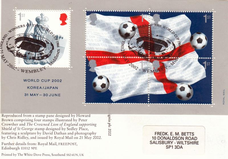 2002 (05) World Cup M/S - PHQ Card - Wembley H/S