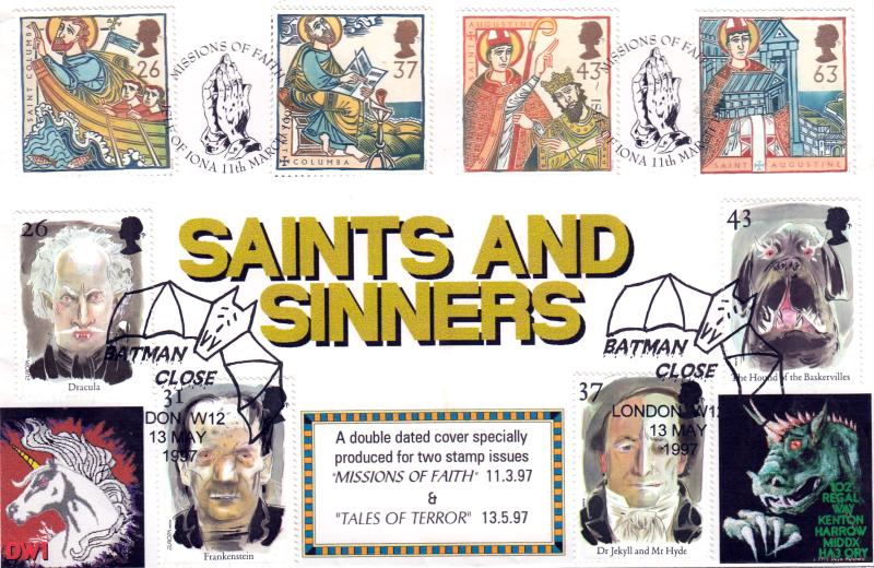 1997 (03) Missions of Faith + 1997 (05) Terror - GB Covers (Derek Wiliams) Double Dated Cover
