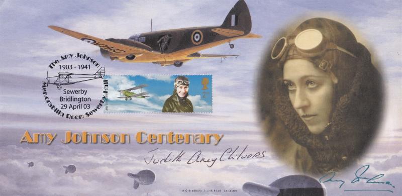 2003 (04) Extreme Endeavours - Bradbury (Anniversaries & Events) Amy Johnson, Sewerby Official (s) - Signed Judith Amy Chilvers