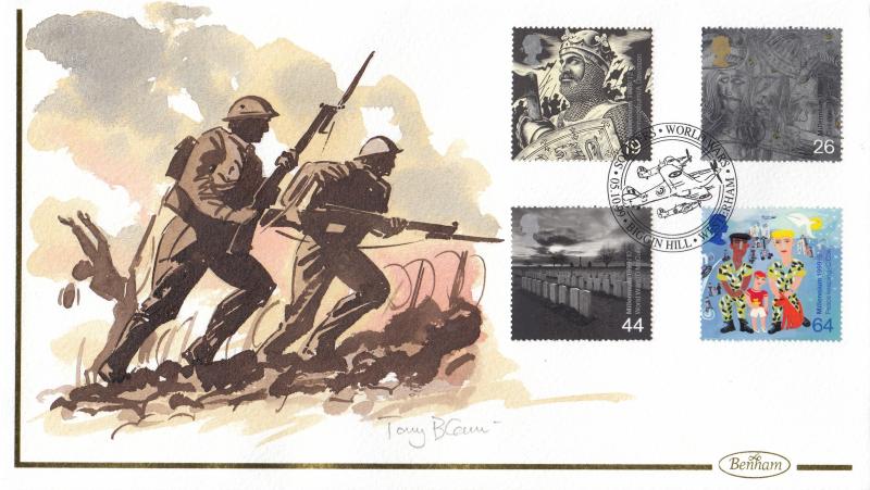 1999 (10) Soldiers - Benham 'Hand Painted' (Biggin Hill) Official