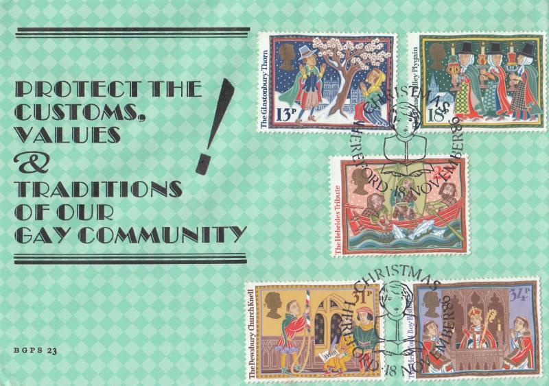 1986 (11) Christmas - BGPS (British Gay Philatelic Society) Special - Hereford H/S