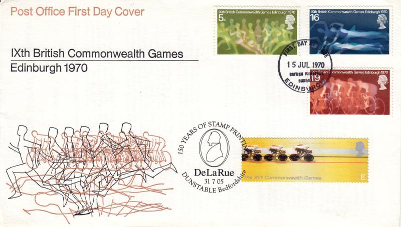 1970 (07) Commonwealth Games - PO - Edinburgh H/S - Doubled 2005 DeLaRue 150th Anniversary