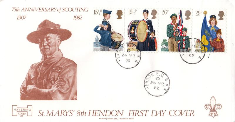 1982 (03) Scouts - Havering 'St Mary's 8th Hendon' Official - Hendon CDS