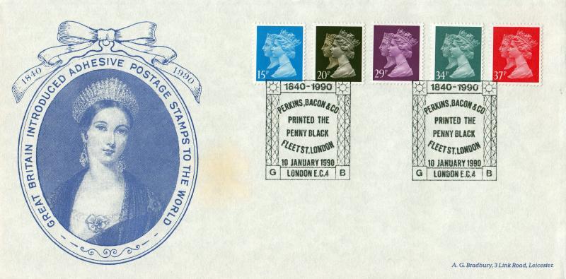 1990 (01) Penny Black (Stamps) - Bradbury 'Perkins, Bacon & Co' Official