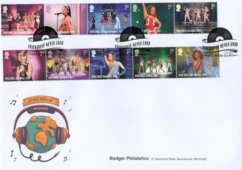 2024 (01) Spice Girls (Stamps) - Badger Philatelics Official