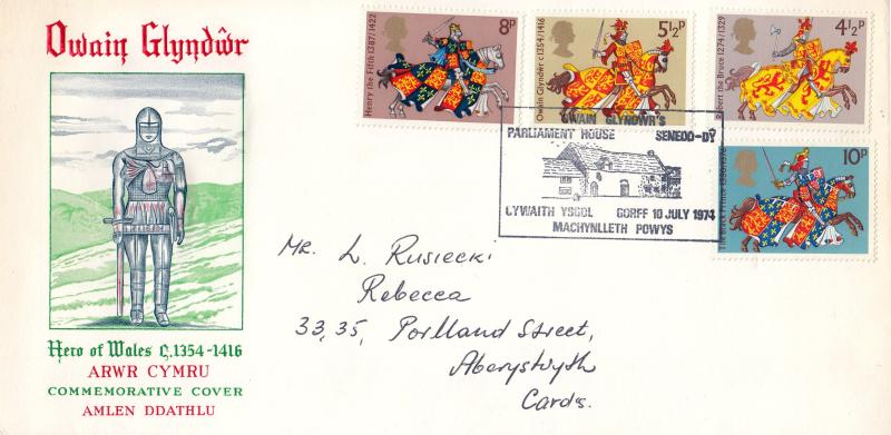 1974 (07) Great Britons - Owain Glyndwr's Parliament House Official