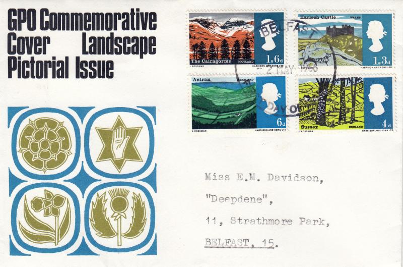 1966 (05) Landscapes - Ord - GPO - Belfast FDI
