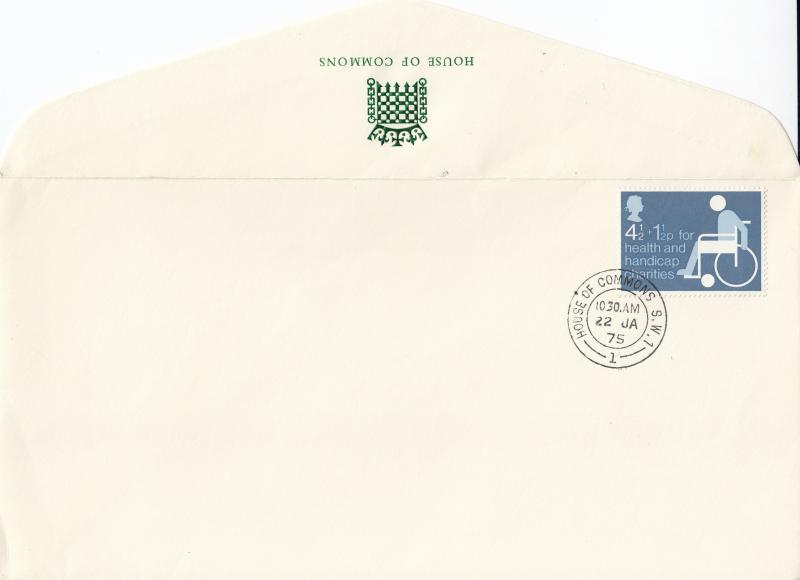 1975 (01) Charity - House of Commons Stationary Envelope - House of Commons CDS