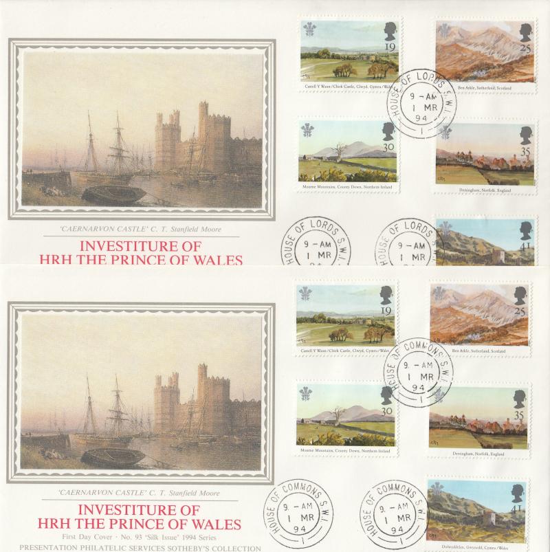 1994 (03) Prince of Wales Paintings - PPS 'Silk's (Pair) - House of Commons & Lords CDS's