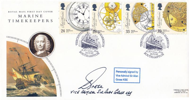 1993 (02) Marine Timekeepers - RM - Southampton H/S - Signed Vice Admiral Sir Alan Grose