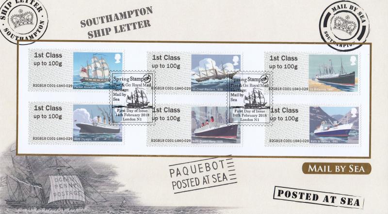 2018 (02) Mail by Sea Post & Go - Internet 'Spring Stampex' Special
