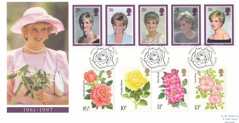 1998 (02) Diana - RM - Kensington, W8 (Single Rose) H/S - With the 1976 Roses Set