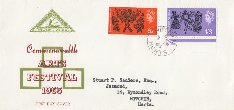 1965 (09) Arts - North Herts Stamp Club - Ord - Hitchin CDS