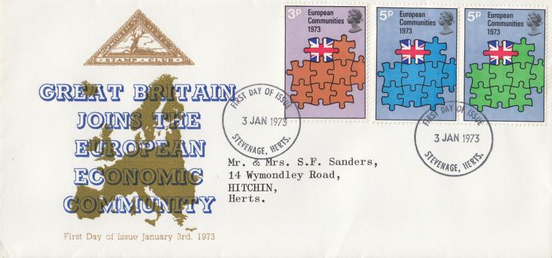 1973 (01) EEC - North Herts Stamp Club - Stevenage FDI