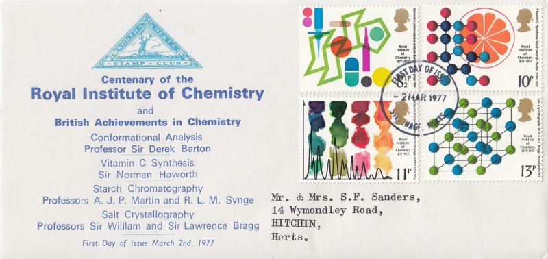 1977 (03) Chemistry - North Herts Stamp Club - Stevenage FDI