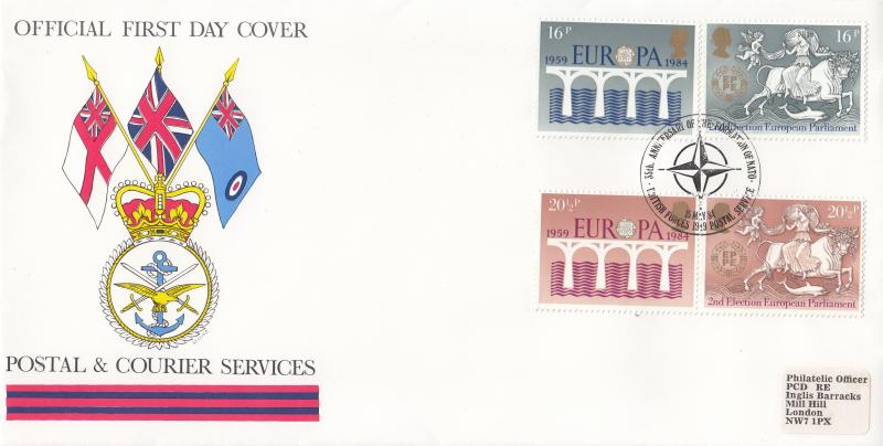 1984 (05) Europa - Forces Postal & Courier Services BF1949PS 'Alternative' Official