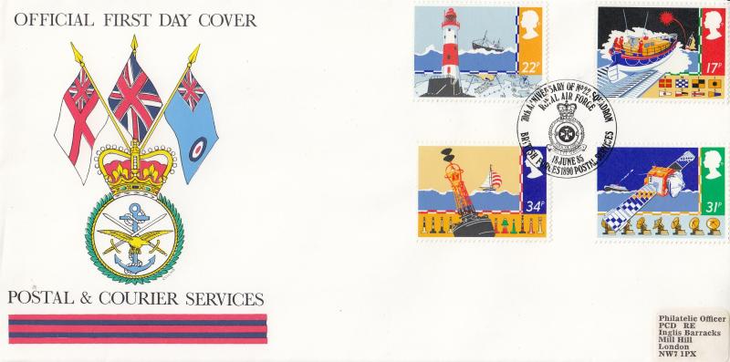 1985 (06) Safety At Sea - Forces Postal & Courier Services BF1890PS 'Alternative' Official