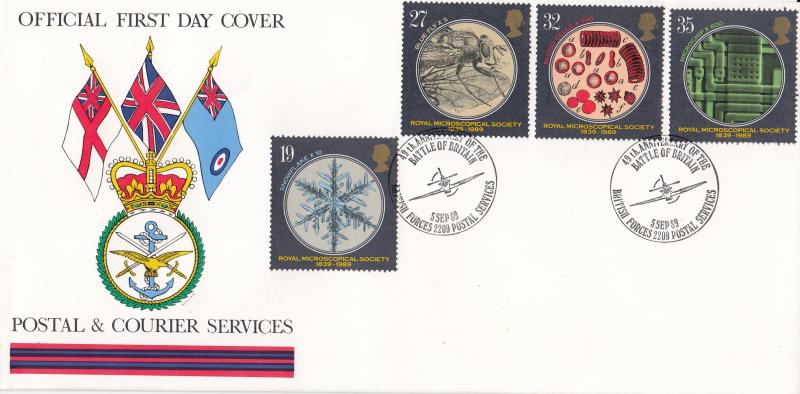 1989 (09) Microscopes - Forces Postal & Courier Services BF2209PS 'Alternative' Official