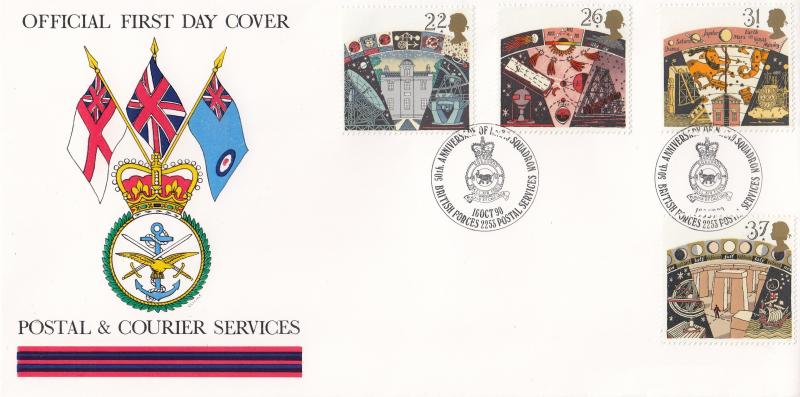 1990 (10) Astronomy - Forces Postal & Courier Services BF2253PS 'Alternative' Official