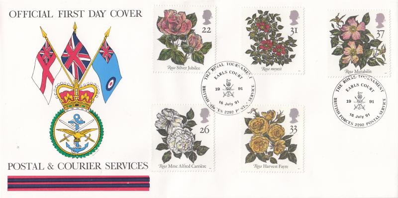 1991 (07) Roses - Forces Postal & Courier Services BF2292PS 'Alternative' Official
