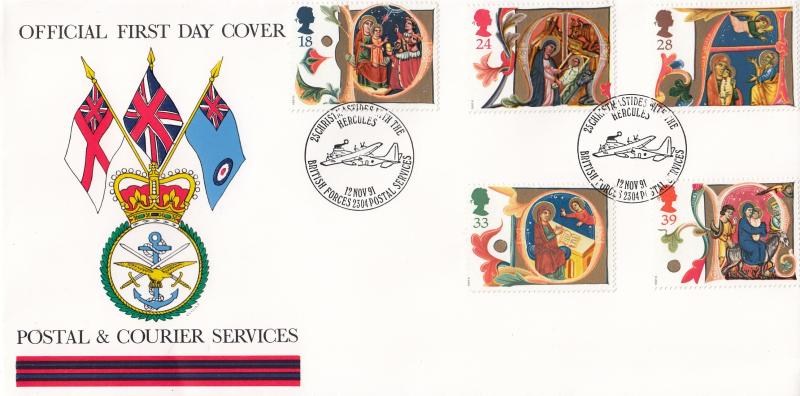 1991 (11) Christmas - Forces Postal & Courier Services BF2304PS 'Alternative' Official