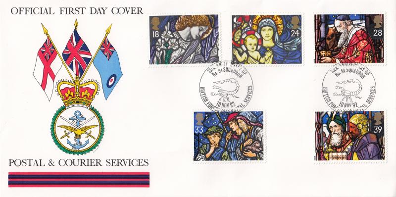 1992 (11) Christmas - Forces Postal & Courier Services BF2338PS 'Alternative' Official