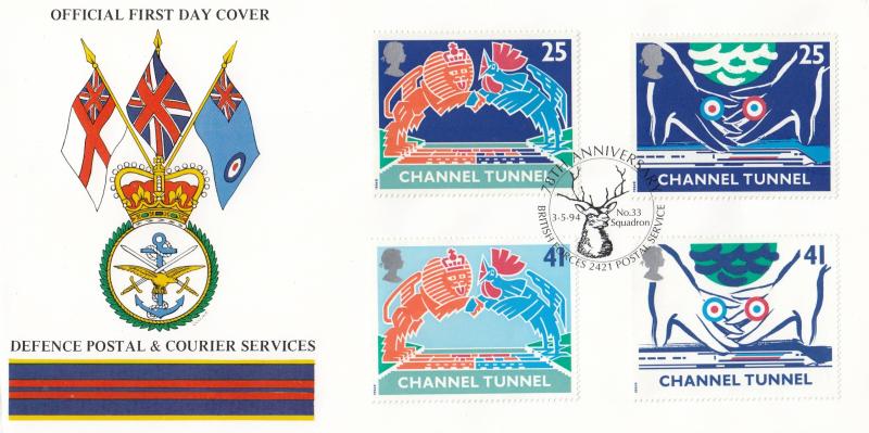 1994 (05) Channel Tunnel - Forces defence Postal & Courier Services BF2421PS 'Alternative' Official