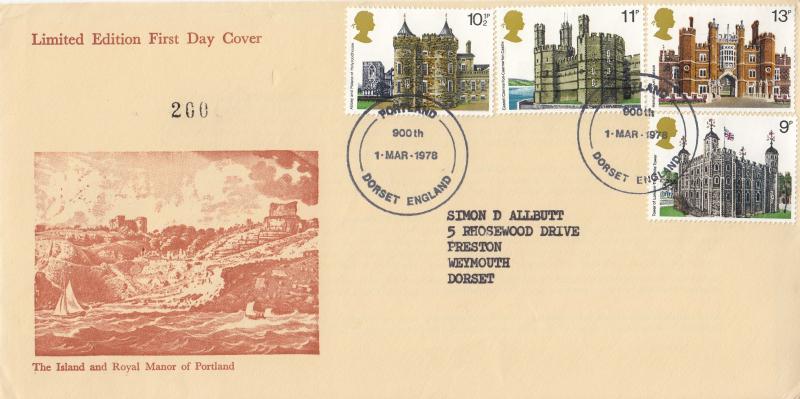 1978 (03) Buildings (Stamps) - Portland 900 Official (Red Illustration)