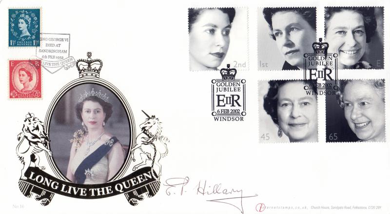 2002 (02) Golden Jubilee - Internet 'Windsor' Official - Signed Edmund Hillary