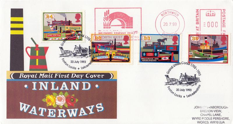 1993 (07) Canals - RM - Foxton Locks H/S + British Waterways, North West Region Meter Mark