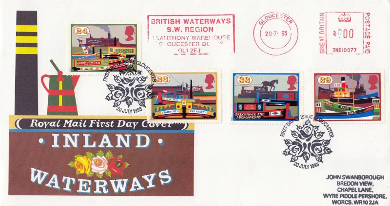 1993 (07) Canals - RM - Gloucester H/S + British Waterways S.W. Region Meter Mark
