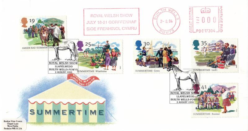1994 (08) Summertime - RM - Royal Welsh Show H/S + Royal Welsh Show Meter Mark