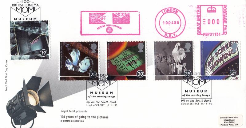 1996 (04) Classic Films - RM - MOMI (Museum Of The Moving Image), SE1 8XT H/S + British Film Institute Meter Mark