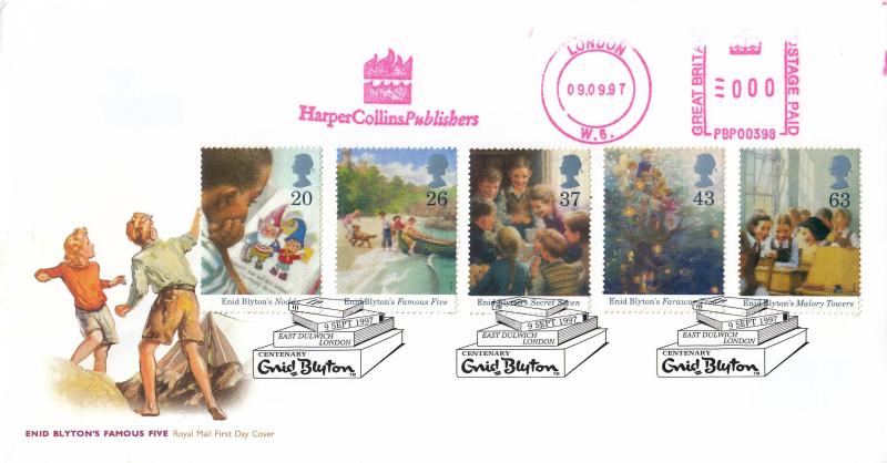 1997 (09) Enid Blyton - RM - East Dulwich H/S + Harper Collins Publishers Meter Mark