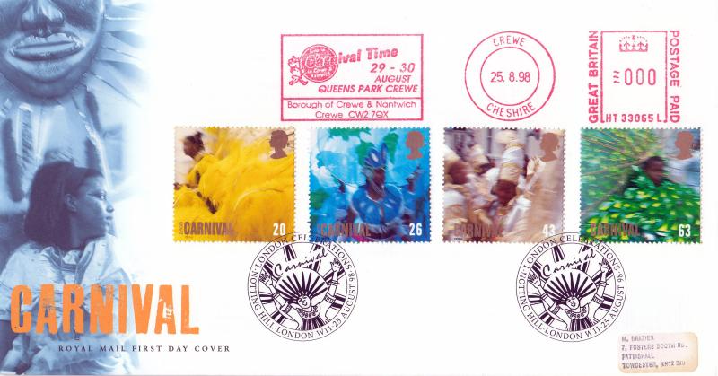 1998 (08) Carnival - RM - Notting Hill H/S + Carnival Time Meter Mark