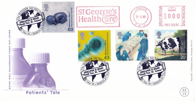 1999 (03) Patients - RM - The Jenner Museum, Berkeley H/S + St George's Healthcare Meter Mark