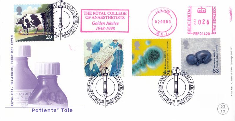 1999 (03) Patients - RM - Inoculations, Berkeley H/S + The Royal College of Anaesthetists Meter Mark